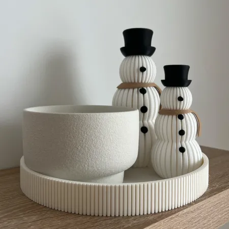Figurka Bałwan z Szalikiem Ozdoba Zimowa 3D